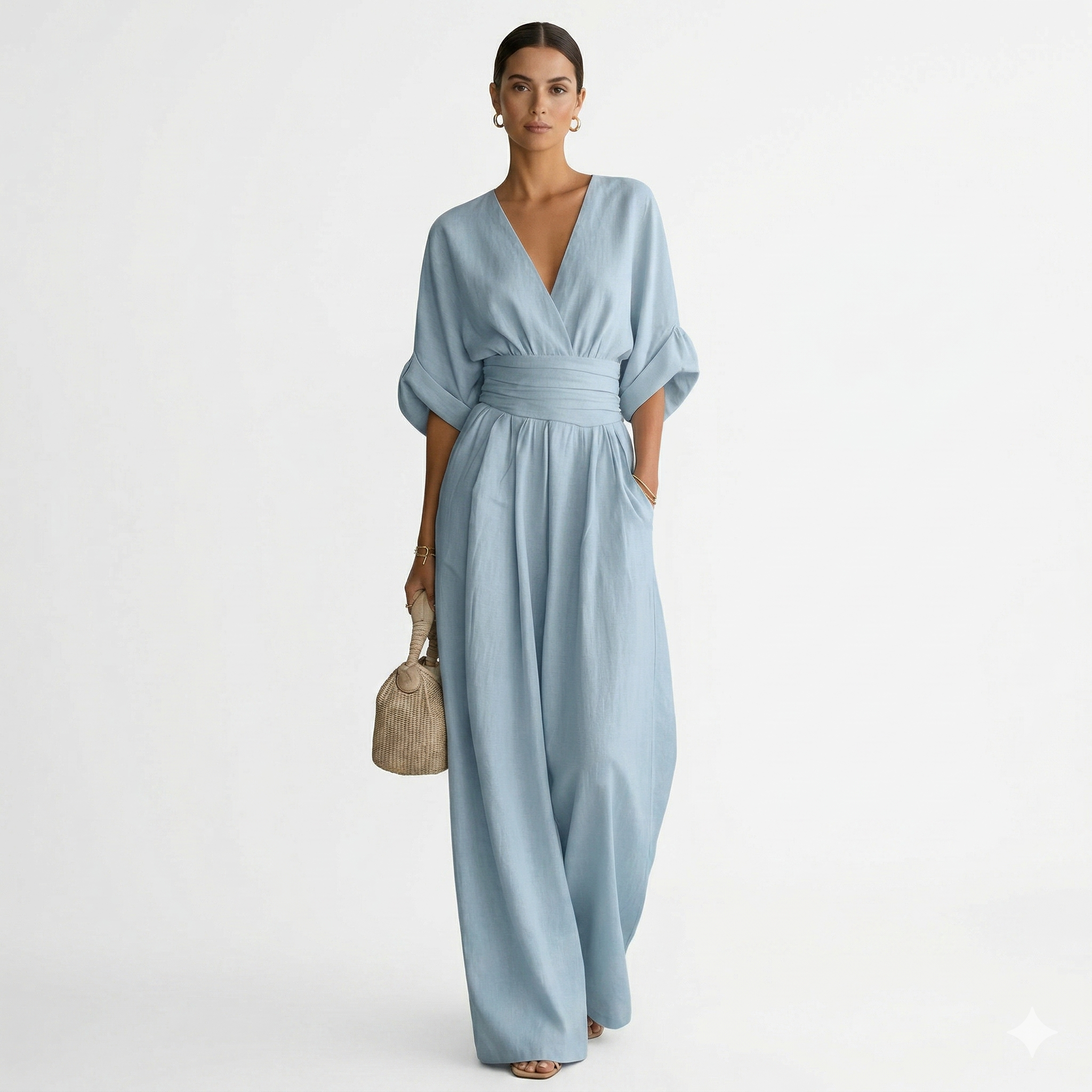 Katka – elegáns kezeslábas, elölnézet