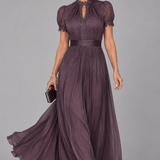 Anett – Lila Csipkés Maxi Ruha