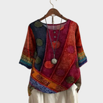 Bernadett-Ildikó boho top – elölnézet