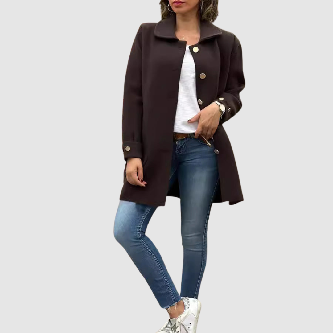 Izabella – Klasszikus oversize kabát gombokkal