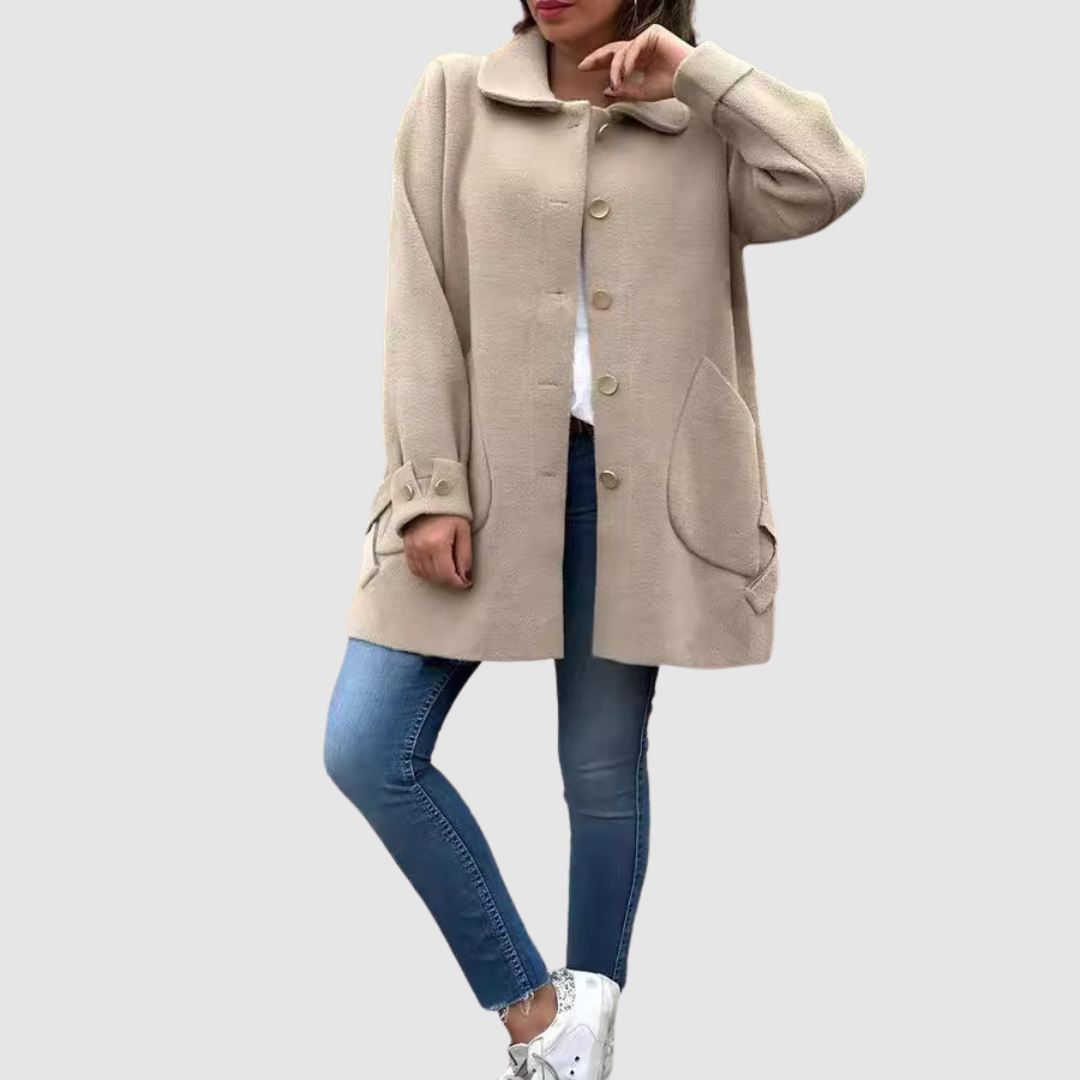 Izabella – Klasszikus oversize kabát gombokkal