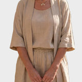 Rozina könnyű lenszett – közelről