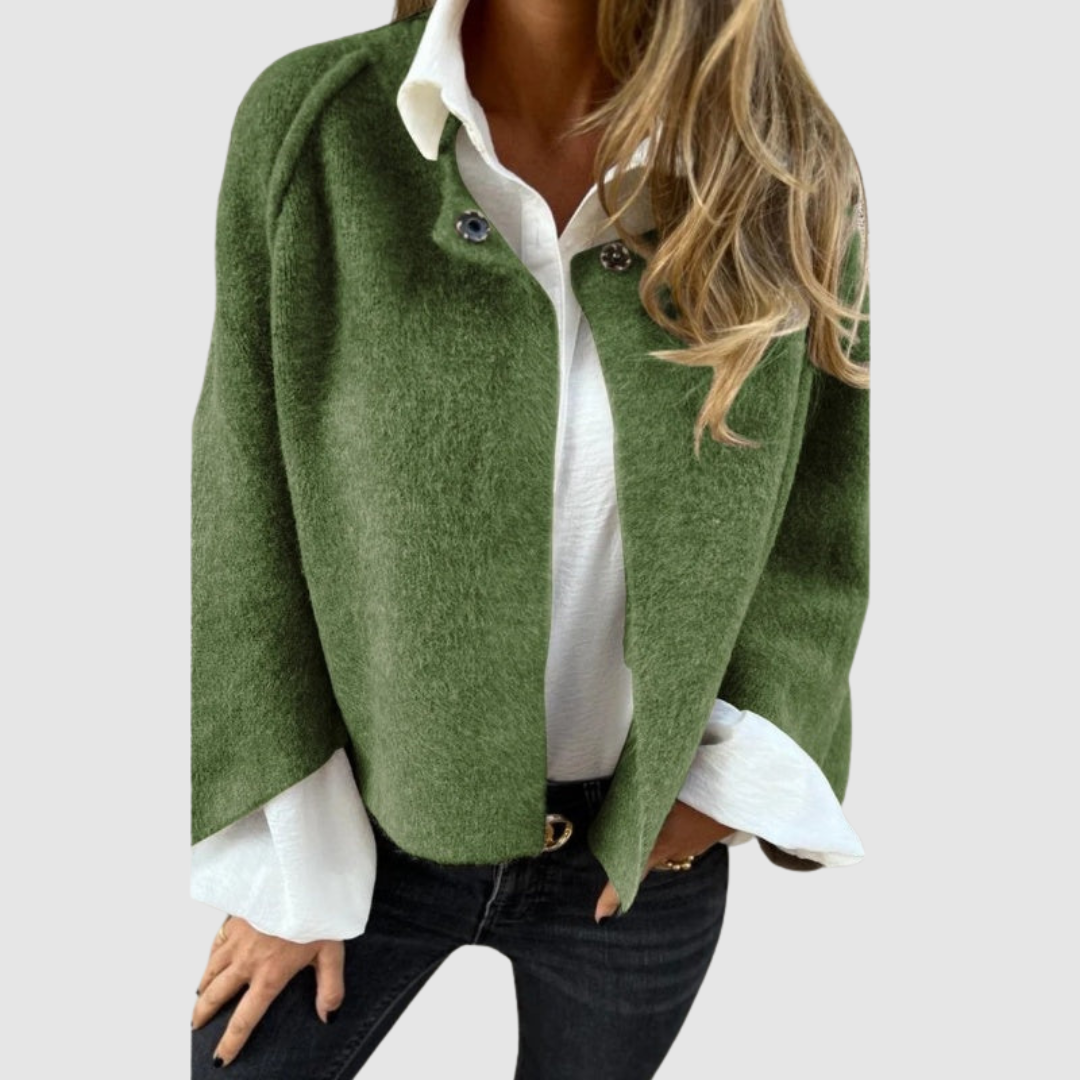 Szeréna rövid elegáns kabátka – anyagrészlet