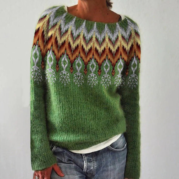 Margit laza szabású retro pulóver – anyagrészlet