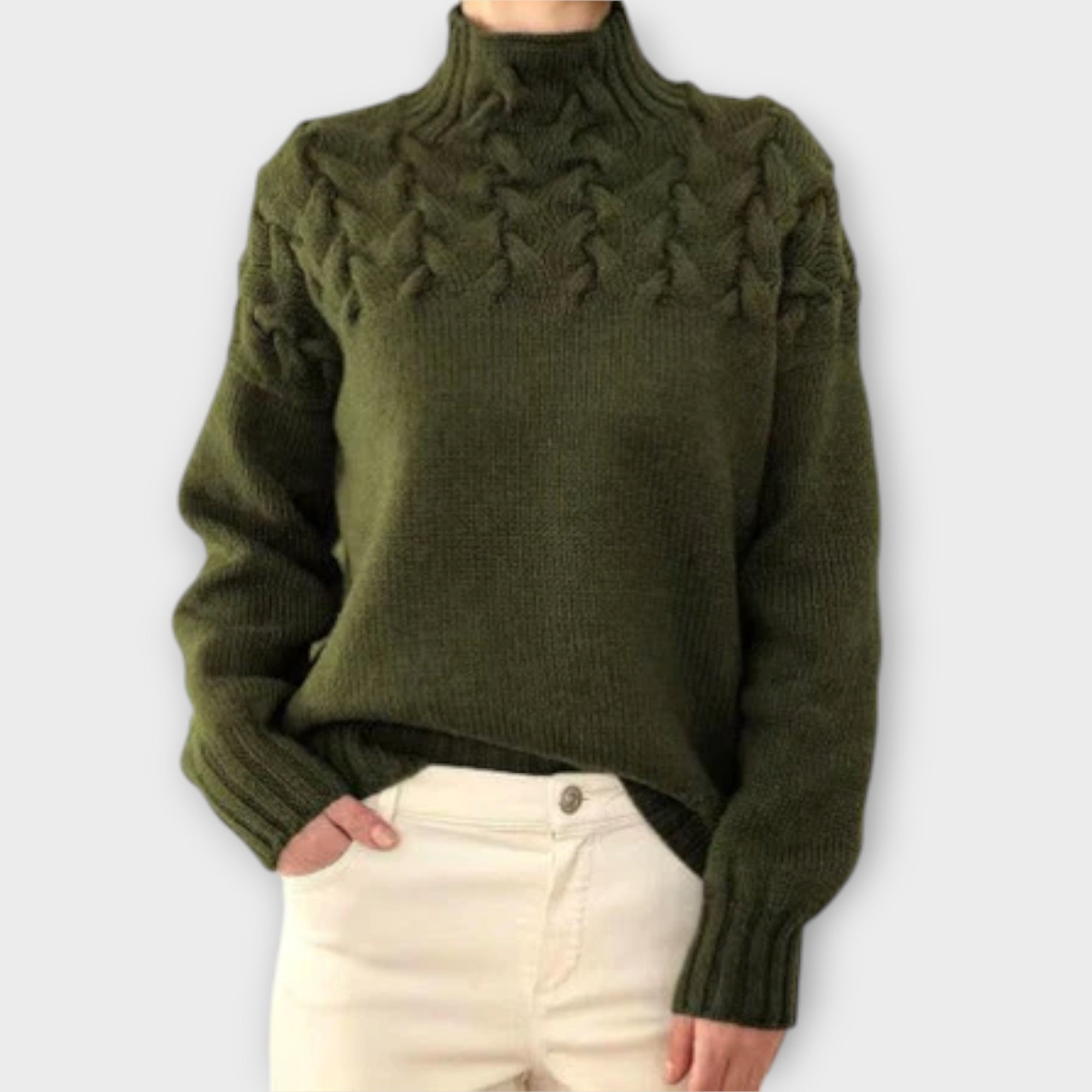 Anna – kötött pulóver, anyagrészlet