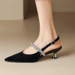 Kisbárkány slingback cipő – viselet közben | ADÉL Budapest