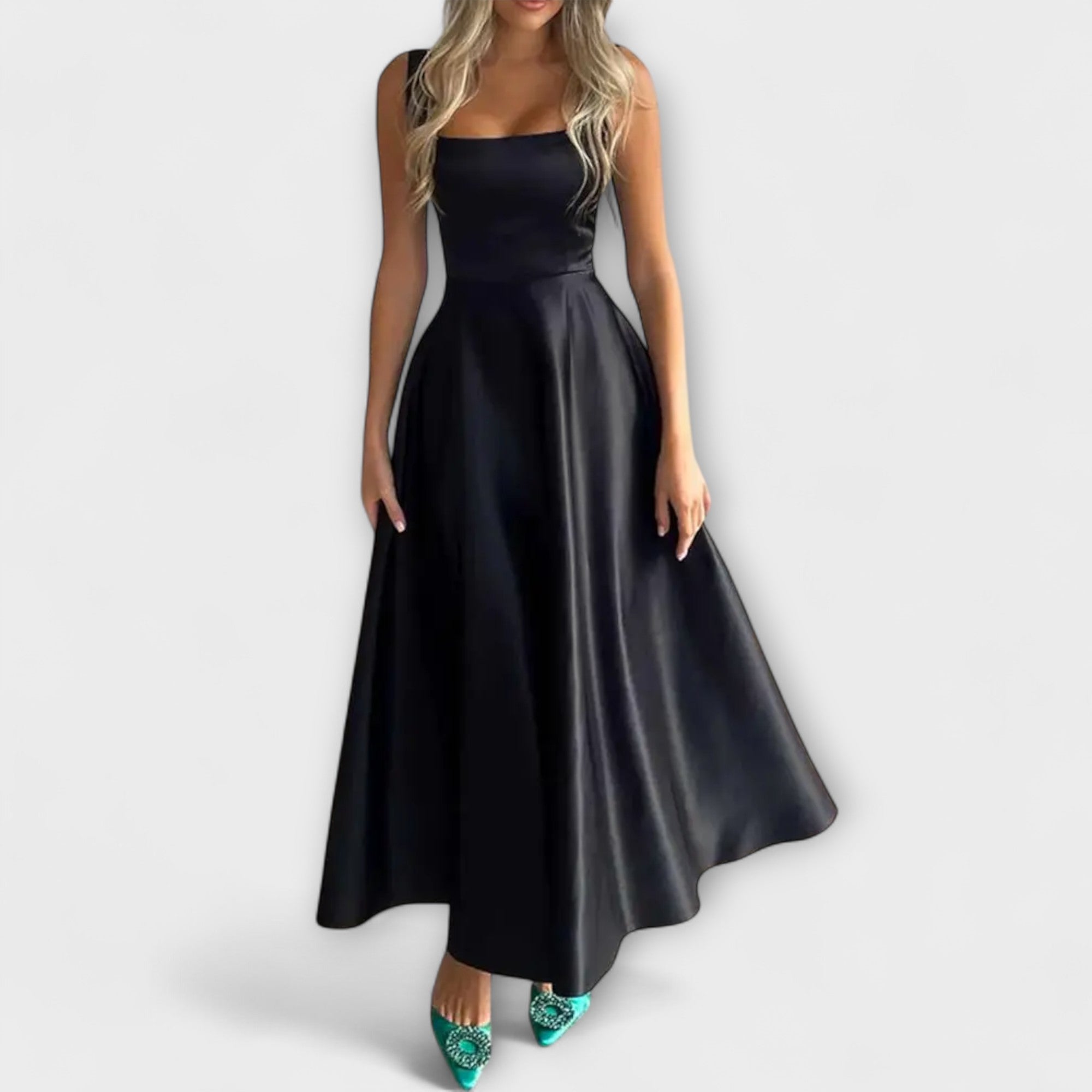 Aszaló elegáns A-vonalú midi ruha