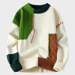Tivadar patchwork mintás pulóver – részletfotó