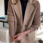 Barbi – elegáns kötött ujjú blézer, anyagrészlet