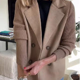 Barbi – elegáns kötött ujjú blézer, anyagrészlet