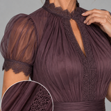 Anett – Lila Csipkés Maxi Ruha