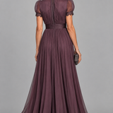 Anett – Lila Csipkés Maxi Ruha