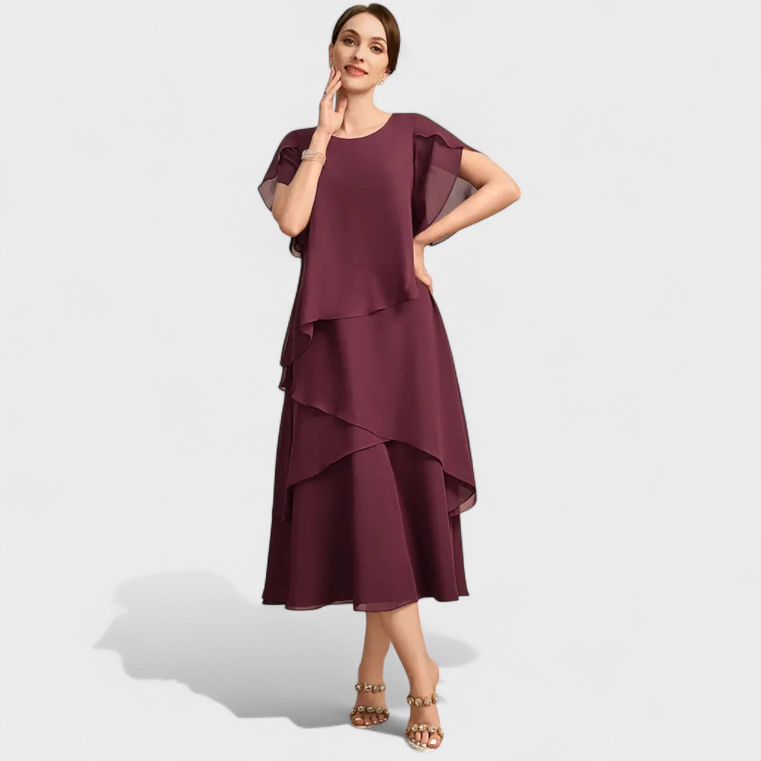Biatorbágy sifon ruha – elölnézet